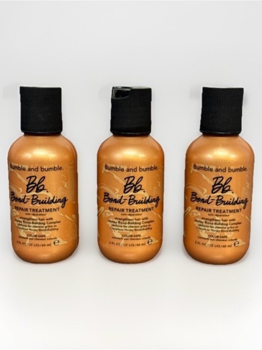 Bumble and Bumble Bond Building Repair Treatment 2 oz /60ml Each TRAVEL SET OF 3